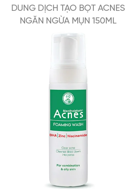 Acnes Foaming Wash Sữa Rửa Mặt Tạo Bọt Rohto (Lọ/150ml)