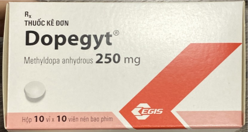 Dopegyt Methyldopa 250mg Egis (H/100v)
