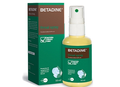 Betadine Throat Spray xịt Mundipharma Pharm (Lọ/50ml) date 11/2025