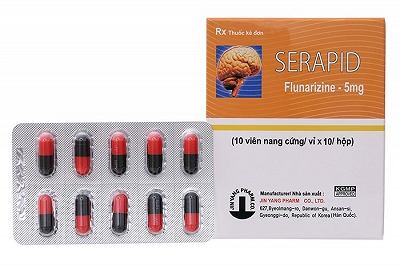 Serapid Flunarizine 5mg Jin Yang Pharm Hàn Quốc (H/100v)