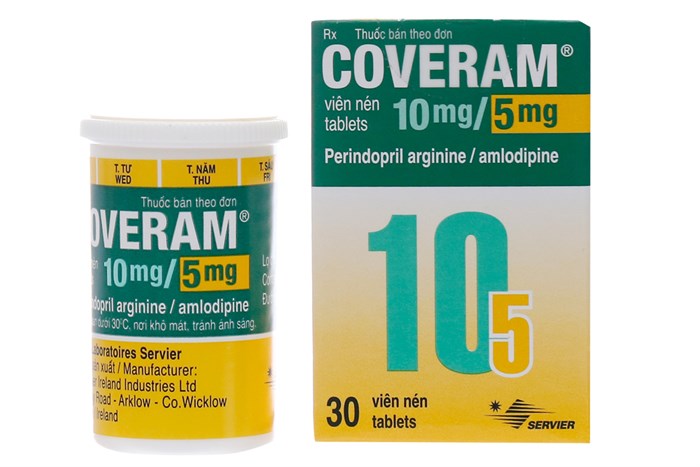 Coveram 10mg/5mg Servier (Lọ/30v)