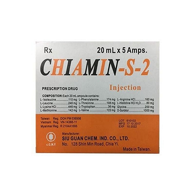 Chiamin S 2 tiêm Siu Guan Chem (H/5o/20ml)