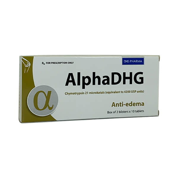 AlphaDHG Chymotrypsin 4200IU DHG Hậu Giang (H/20v)