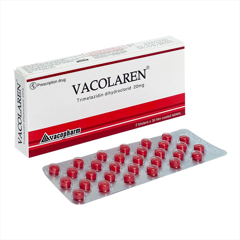 Vacolaren Trimetazidine 20mg Vacopharm (H/60v) ( Vastarel nội )