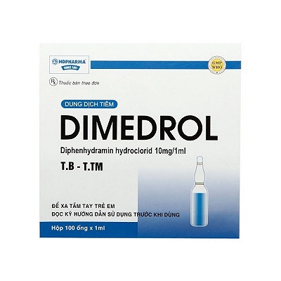 Dimedrol 10mg/1ml Dung Dịch Tiêm Hải Dương (H/100o/1ml)