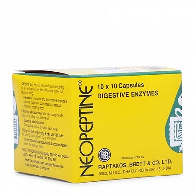 Neopeptine Raptakos Ấn Độ (H/100v) Date 11/2024