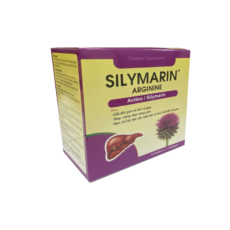 Silymarin + Arginine Akopha Pháp (H/100v) (Tím)