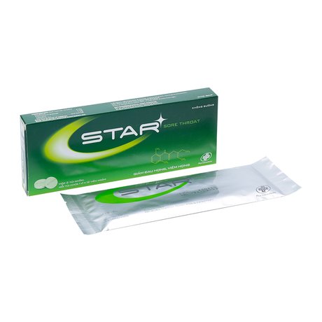  Star Sore Throat Viên Ngậm xanh lá không đường OPV (H/24v)