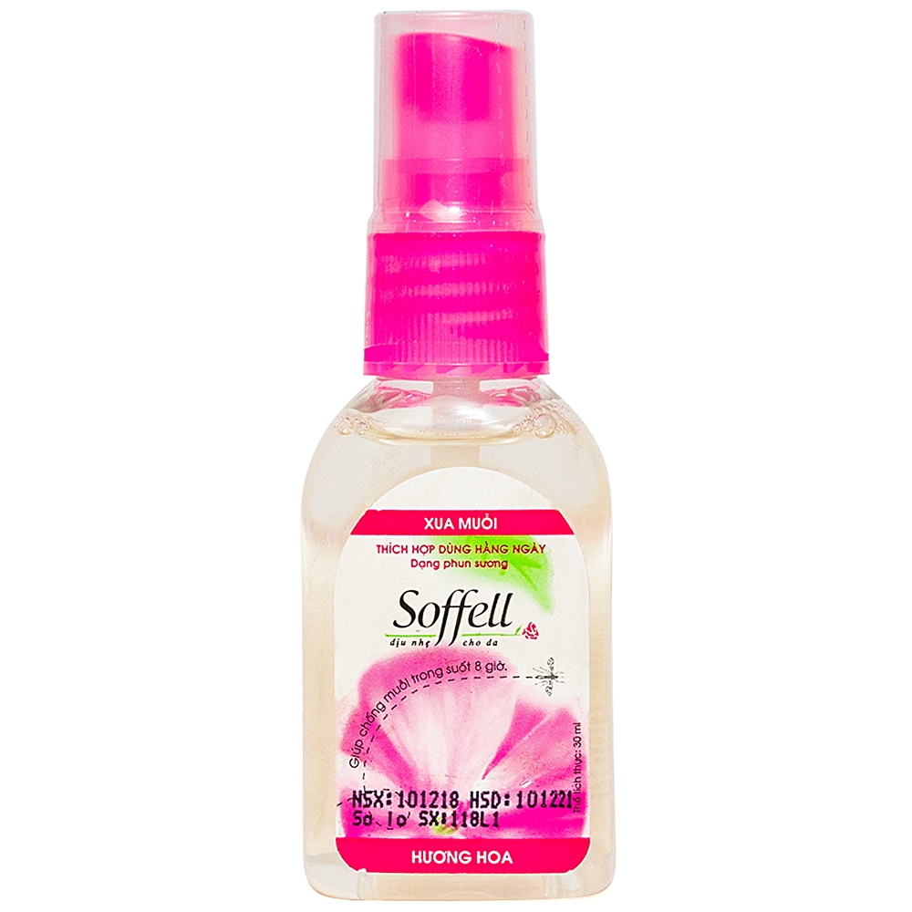 Soffell Xịt Xua Muỗi Hương Hoa (Lọ/30ml)