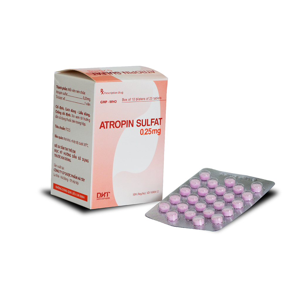  Atropin Sulfat 0.25mg Hà Tây (H/250v) 