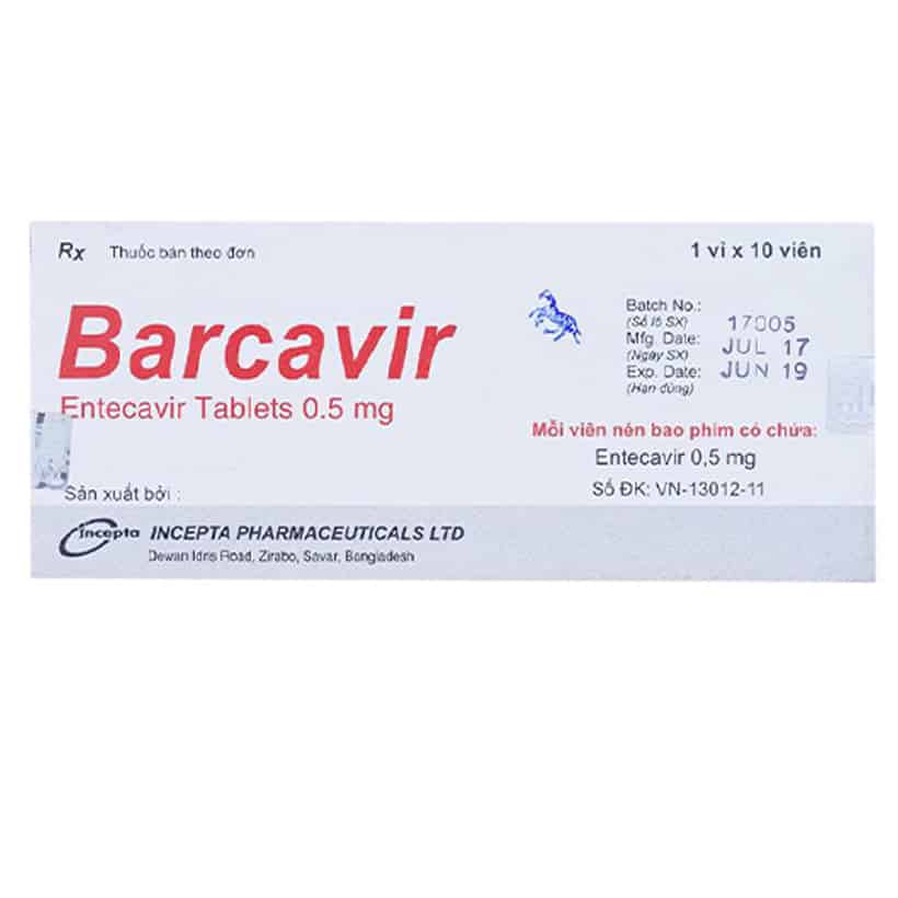 Barcavir Entecavir INN 0,5mg Bangladesh (H/10v) date 10/2025