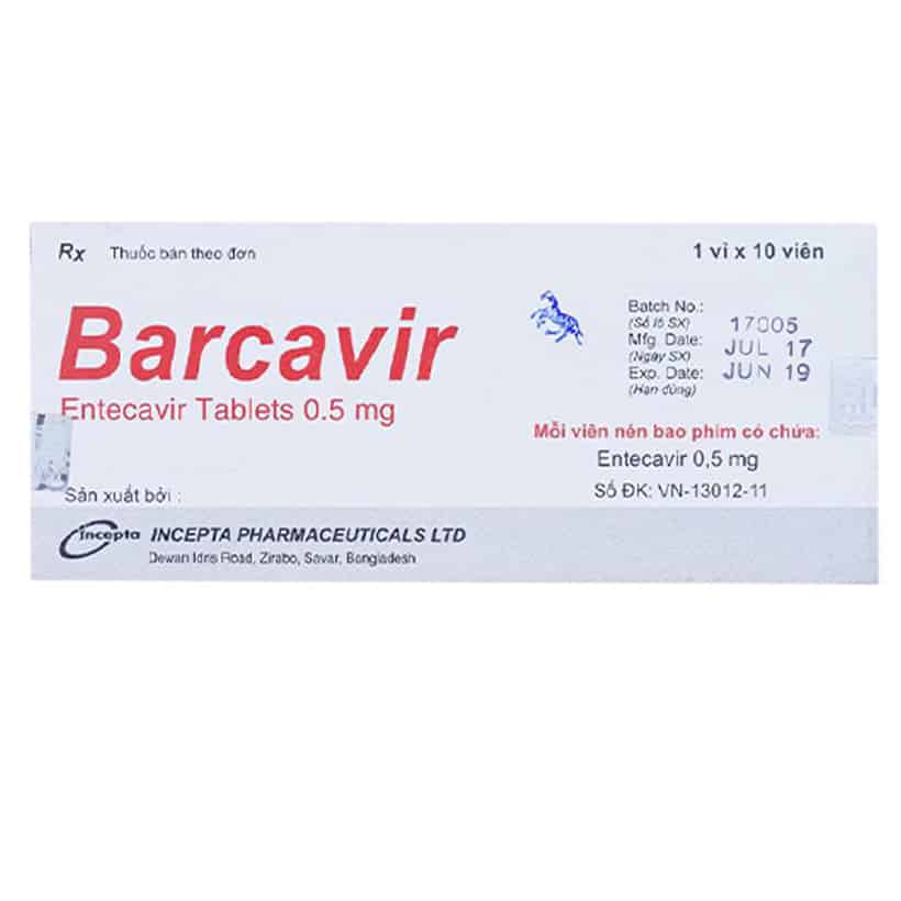 Barcavir Entecavir INN 0,5mg Bangladesh (H/10v)