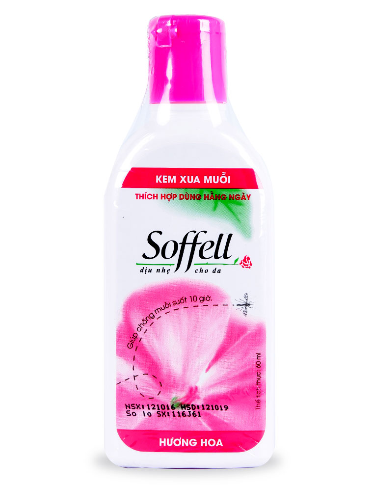 Soffell Kem xua Muỗi Hương Hoa (Lọ/60ml)