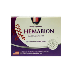 Hemabion Iron (III) Polymaltose 600 Sắt MediUSA (H/20o/10ml) Màu tím date 02/2025