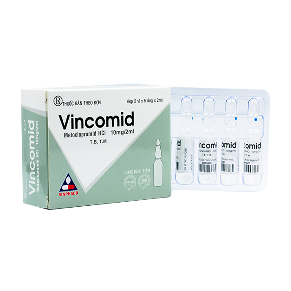 Vincomid Metoclopramid 10mg/2ml Vĩnh Phúc (H/10o/2ml)