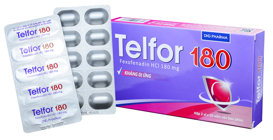  Telfor Fexofenadin 180mg DHG Hậu Giang (H/20v)