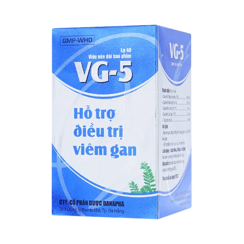 Vg 5 hỗ trợ điều trị viêm gan Đà Nẵng (Lọ/40v)
