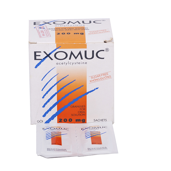Exomuc acetylcysteine 200mg Pháp (H/30gói) Date 11/2026