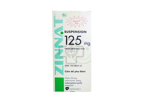 Zinnat Suspension Cefuroxim 125 mg GSK (Lọ/50ml) date 08/2026