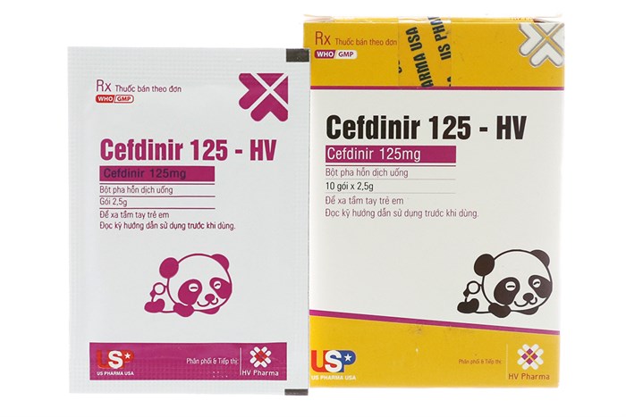 Cefdinir 125mg HV USP (H/10gói/2.5g) gấu trúc