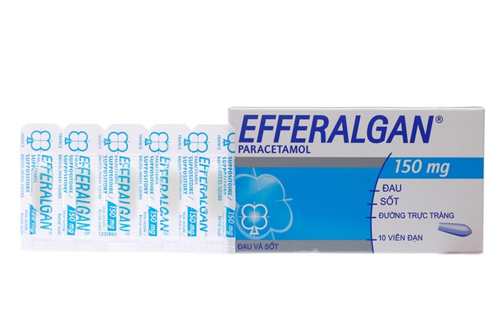 Efferalgan Paracetamol 150mg viên đặt Pháp (H/10v)