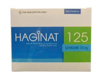 Haginat Cefuroxim 125mg DHG Hậu Giang (H/24gói/3.5g)