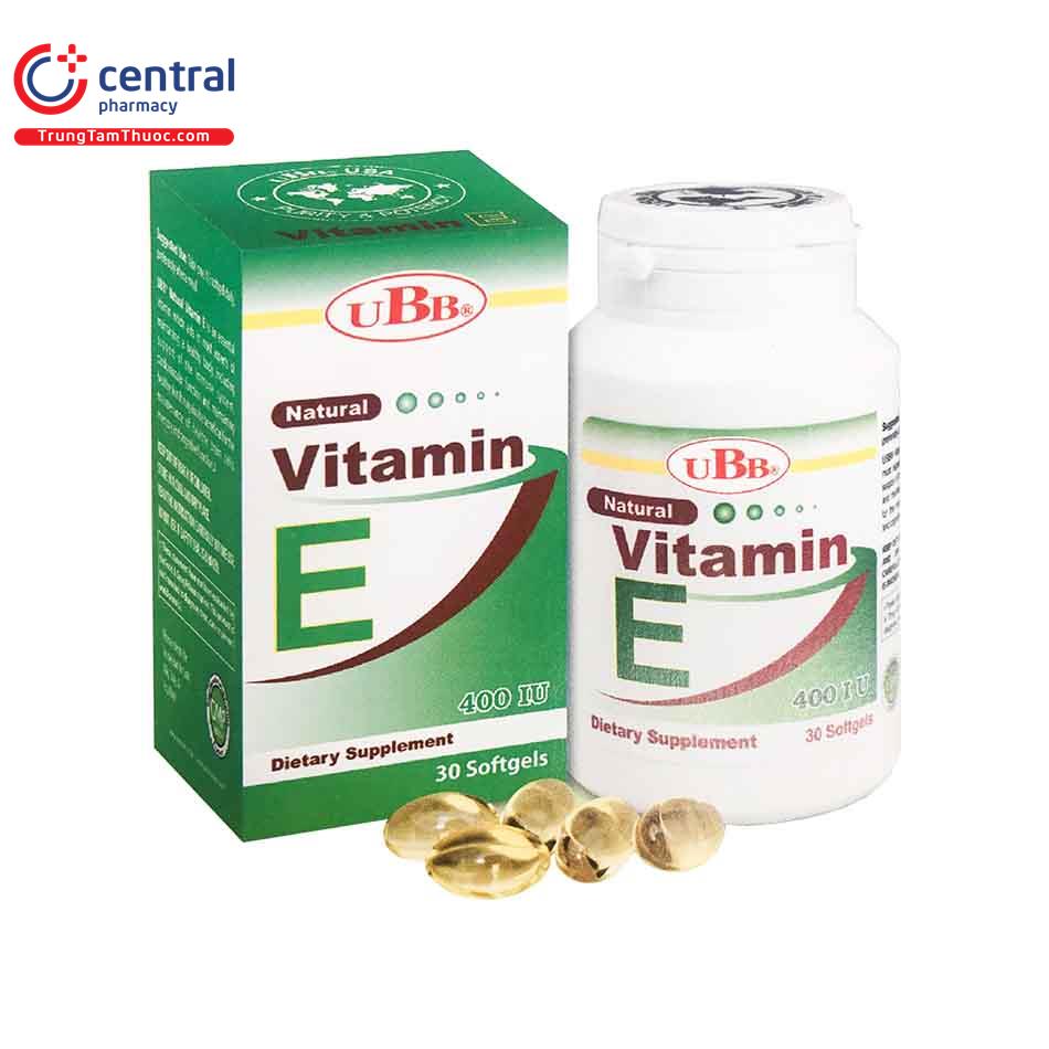 Natural Vitamin E 400 USA UBB Pharma (H/1lọ/30v)