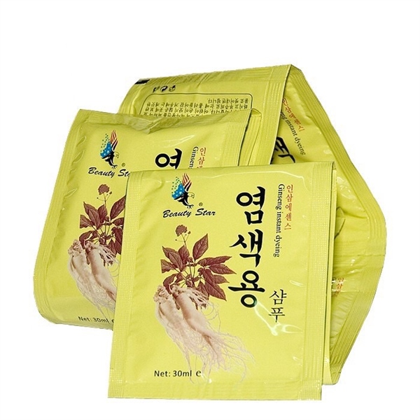 Dầu gội đen tóc Hàn Quốc (Dây/10gói) (màu vàng)