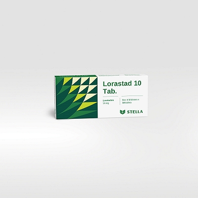 Lorastad Loratadin 10mg Stella (H/100v) Hộp to