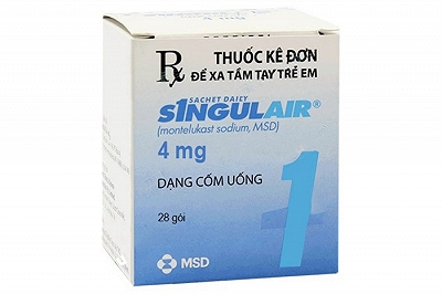 Singulair Montelukast Gói 4mg MSD (H/28gói) Date 07/2026