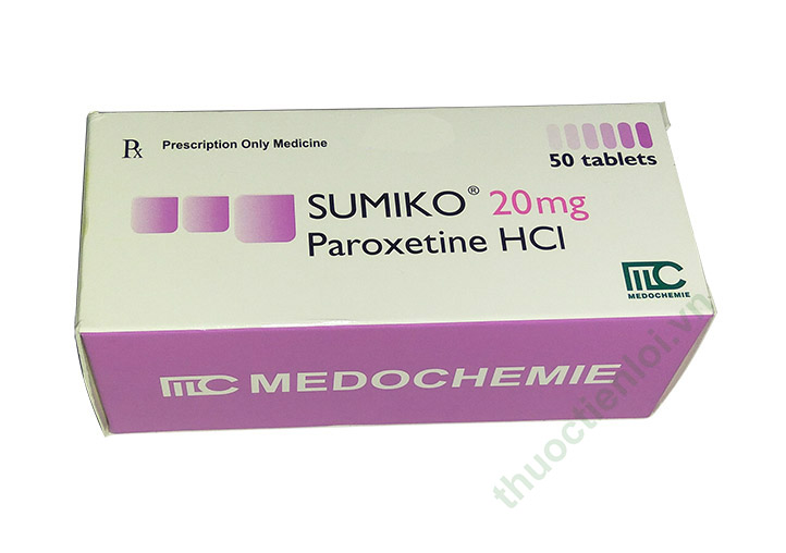 Sumiko Paroxetine 20mg Medochemie (H/50v)  date 09/2024