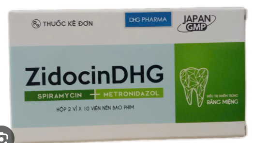  Zidocin Spiramycin Metronidazol DHG Hậu Giang (H/20v)