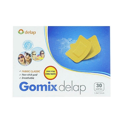 Băng Cá Nhân Gomix Delap 3.8 x 7.2cm (H/30 miếng)