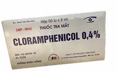 Cloramphenicol 0.4% nhỏ mắt Hà Nội (H/50lọ/8ml)