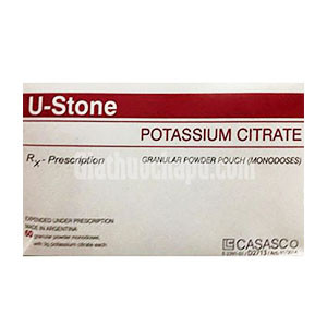 U Stone Potassium Citrate 3g Casasco Argentina (H/60gói)
