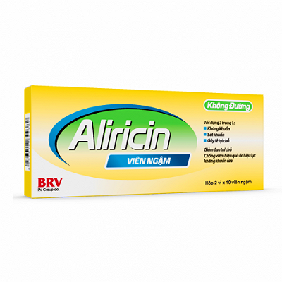 Aliricin Tyrothricin 0.5mg ngậm Reliv (H/20v)