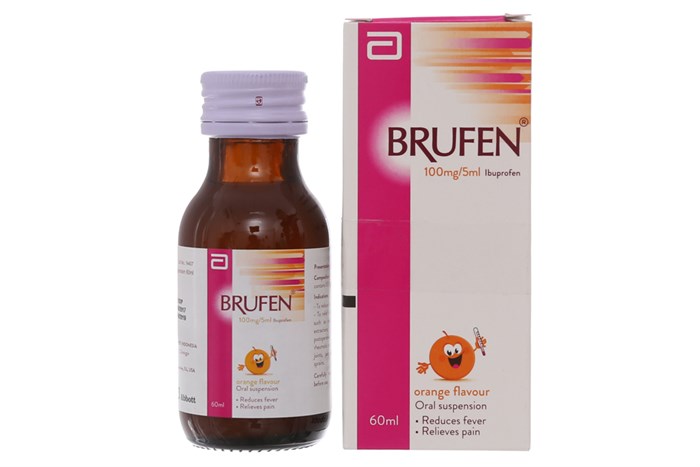Brufen Ibuprofen 100mg/5ml siro lọ 60ml Abbot (Lọ/60ml)