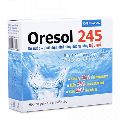 Oresol 245 DHG Hậu Giang (H/20gói/4.1g)