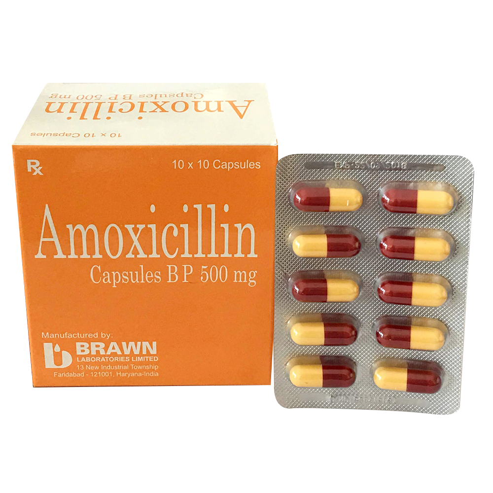 Amoxicillin 500mg Ấn Độ (H/100v) cam 