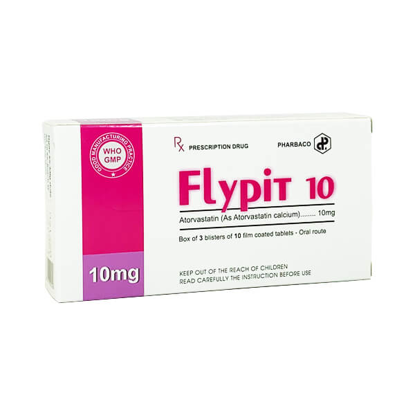 Flypit 10 Atorvastatin 10mg Pharbaco (H/30v)