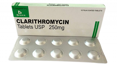 Clarithromycin 250mg Brawn (H/10v) Date 04/2025