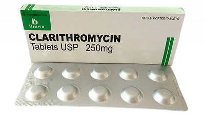 Clarithromycin 250mg Brawn (H/10v)