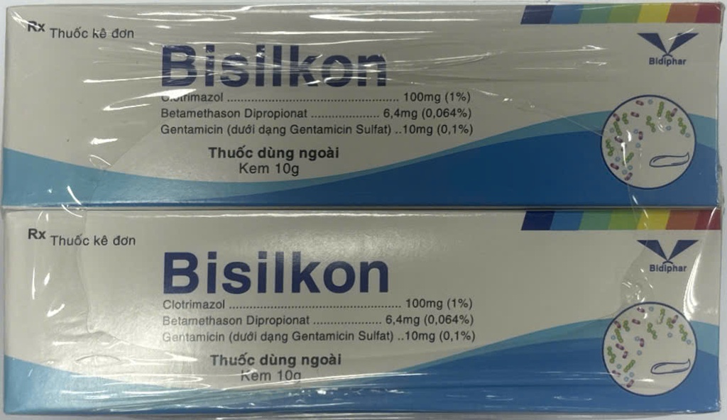  Bisilkon kem bôi Bình Định (Tuýp/10g) ( bảy màu nội )