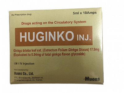Huginko Ginkgo Extract 17.5mg tiêm Hàn Quốc (H/10o/5ml)