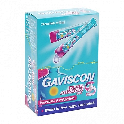 Gaviscon Dual Action Anh (H/24gói) (Hồng) 