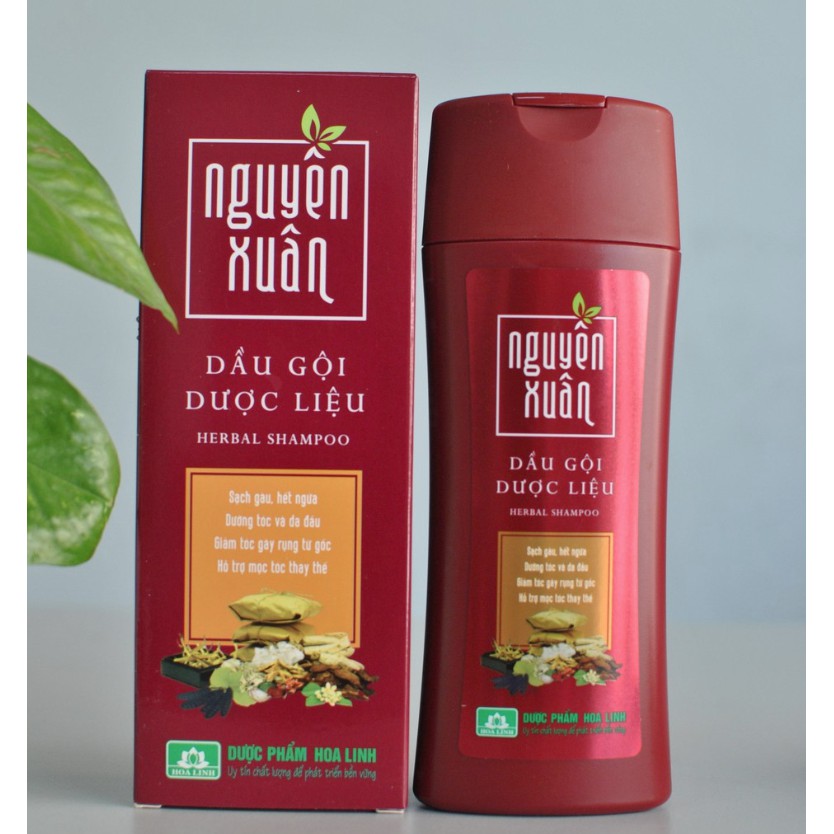 Dầu Gội Dược Liệu Nguyên Xuân Đỏ Hoa Linh (Chai/275ml) chai bé