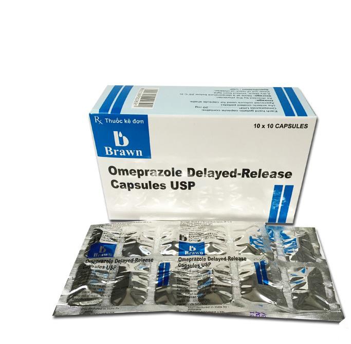 Omeprazole 20mg Brawn Ấn Độ (H/100v)