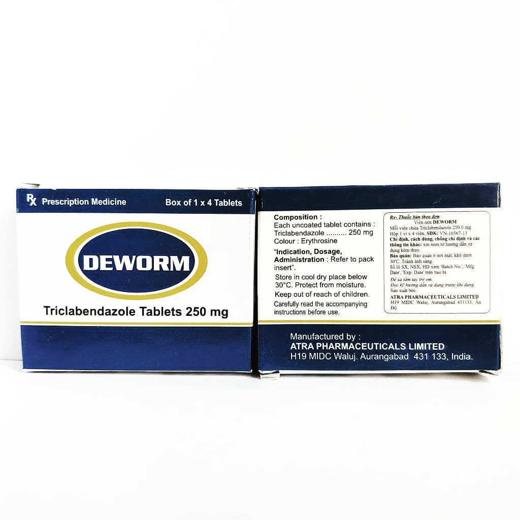  Deworm Triclabendazole 250mg Atra Pharm Ấn Độ (H/4v) 