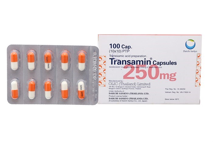 Transamin Tranexamic Acid 250mg Daiichi Sankyo Thái Lan (H/100v)