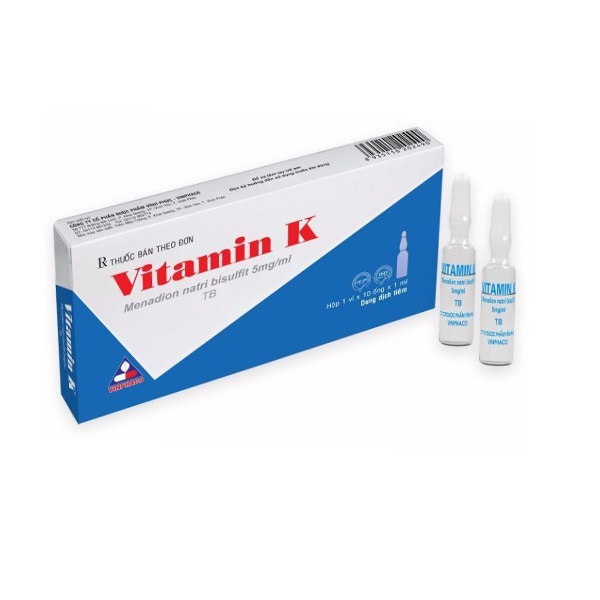 Vitamin K menadion natri bisulfit 5mg/ml tiêm Vĩnh Phúc (H/10o/1ml) 